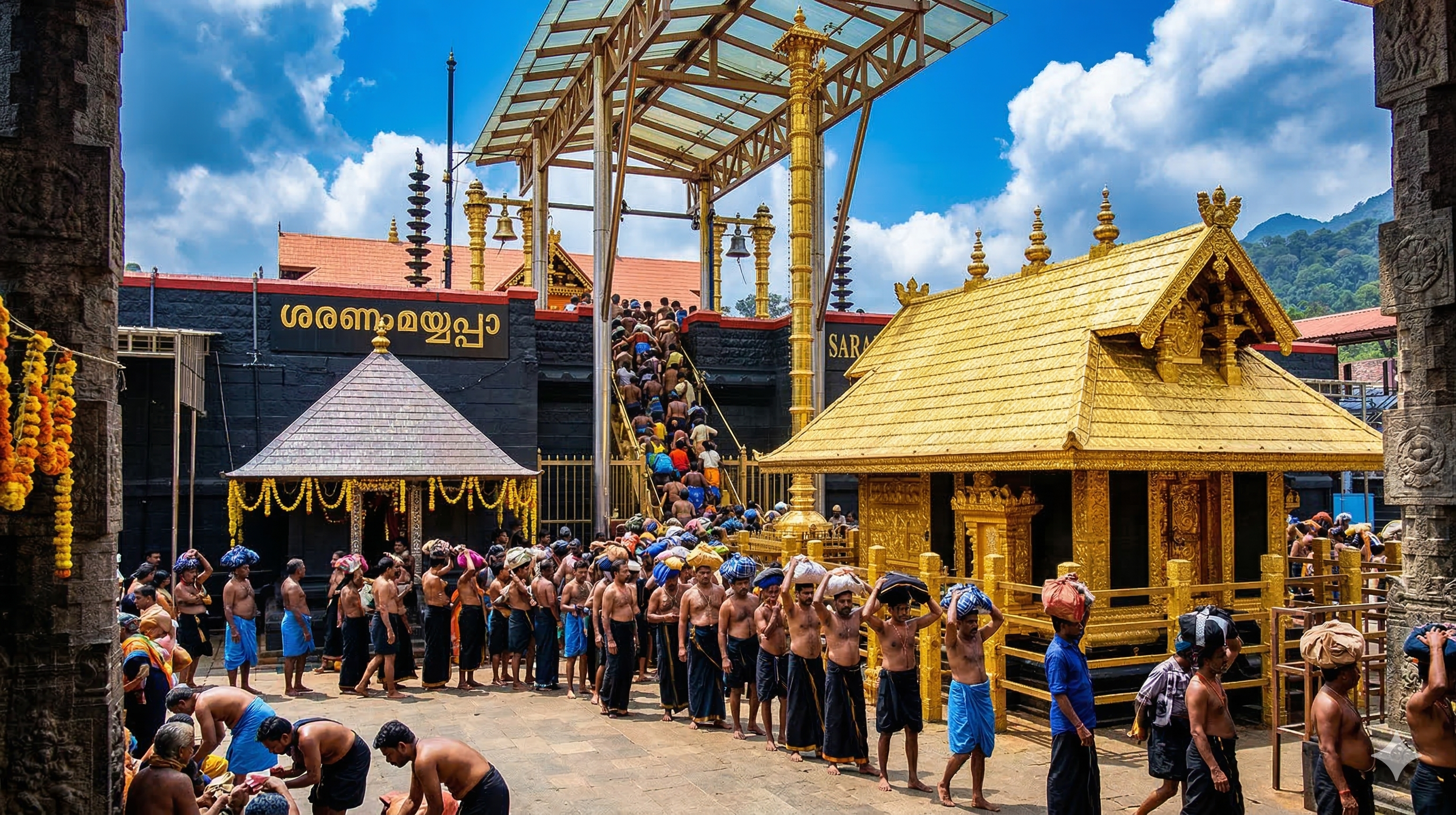 Sannidhanam image connected with the sacred Sabarimala pilgrimage