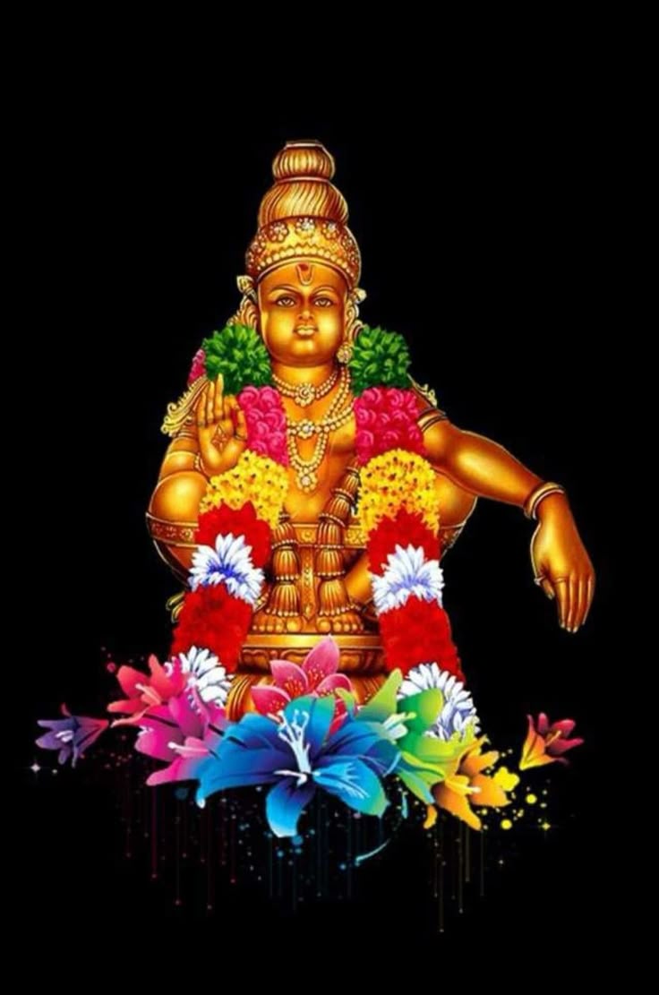 Lord Ayyappa image used to accompany the Tat Tvam Asi teaching