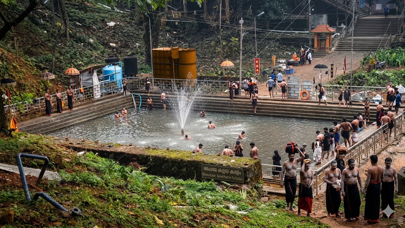 Bhasma Kulam near the sacred precincts of Sabarimala