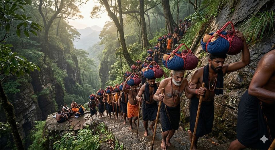 Neelimala climb on the Sabarimala pilgrimage