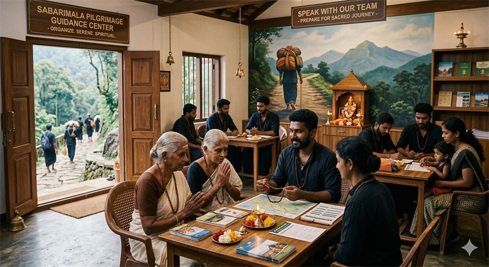 Pilgrim information portal support illustration